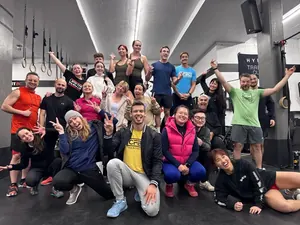 CFBC class celebrating together after a workout