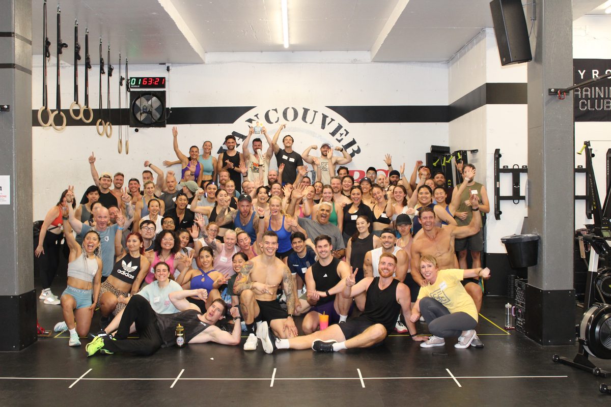 CrossFit BC community group photo after a workout