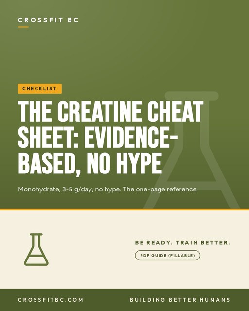 The Creatine Cheat Sheet: Evidence-Based, No Hype