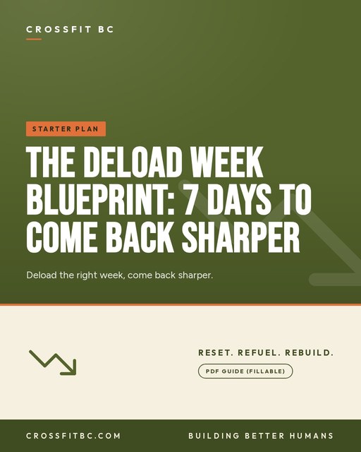 The Deload Week Blueprint: 7 Days to Come Back Sharper