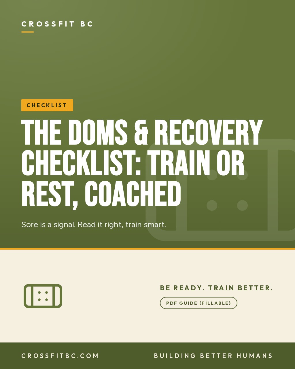 The DOMS & Recovery Checklist: Train or Rest, Coached