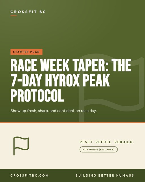 Race Week Taper: The 7-Day HYROX Peak Protocol