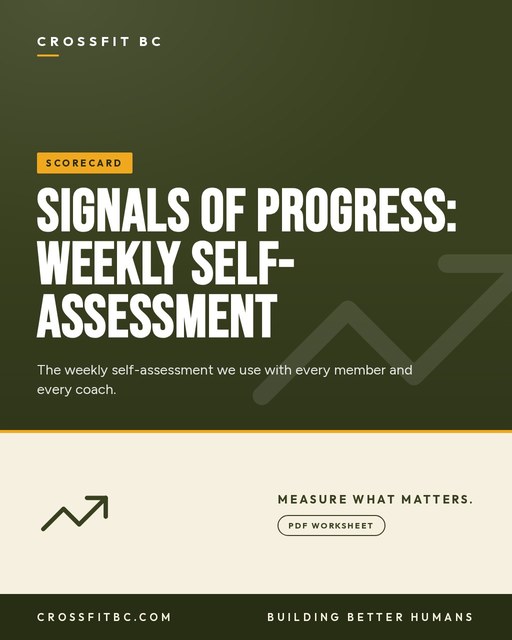 Signals of Progress: Weekly Self-Assessment