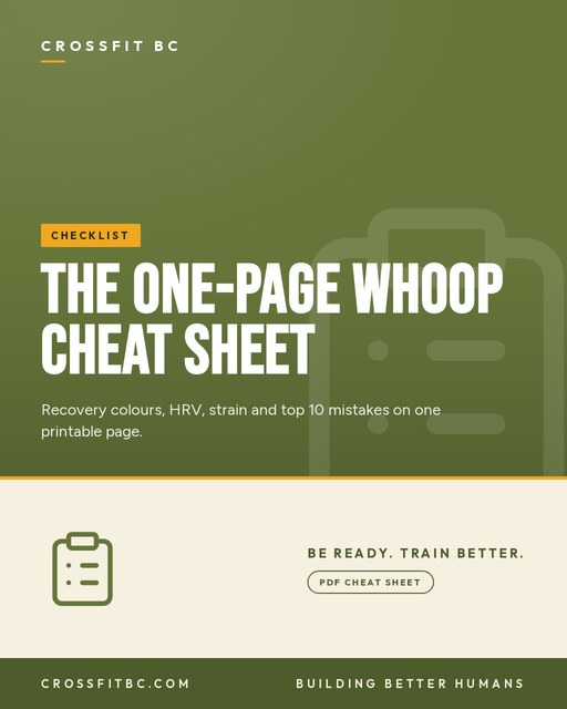 The One-Page WHOOP Cheat Sheet