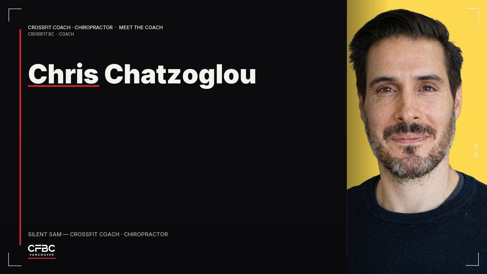 Chris Chatzoglou, CrossFit BC coach editorial cover