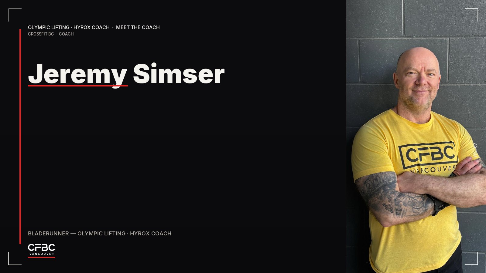 Jeremy Simser, CrossFit BC coach editorial cover
