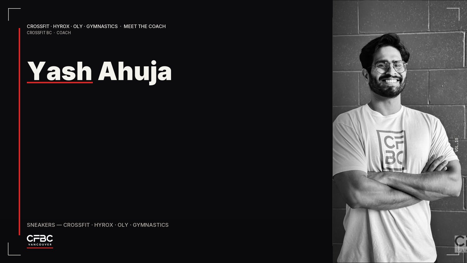 Yash Ahuja, CrossFit BC coach editorial cover
