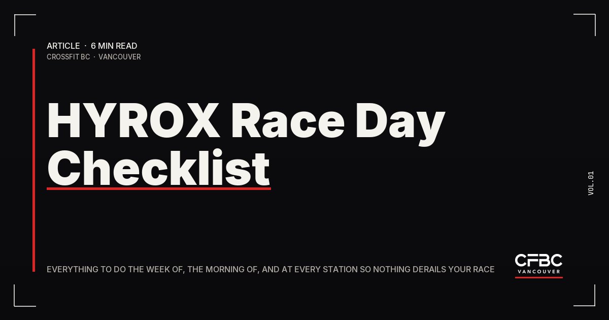 HYROX race day checklist