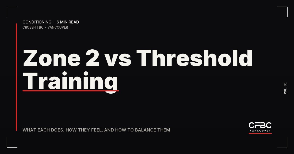 Zone 2 vs Threshold Training: Which and When