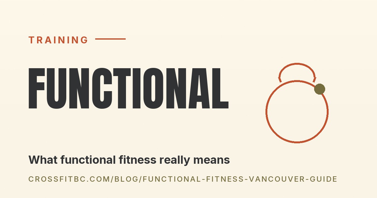 Functional fitness training at CrossFit BC Vancouver with coached barbell work