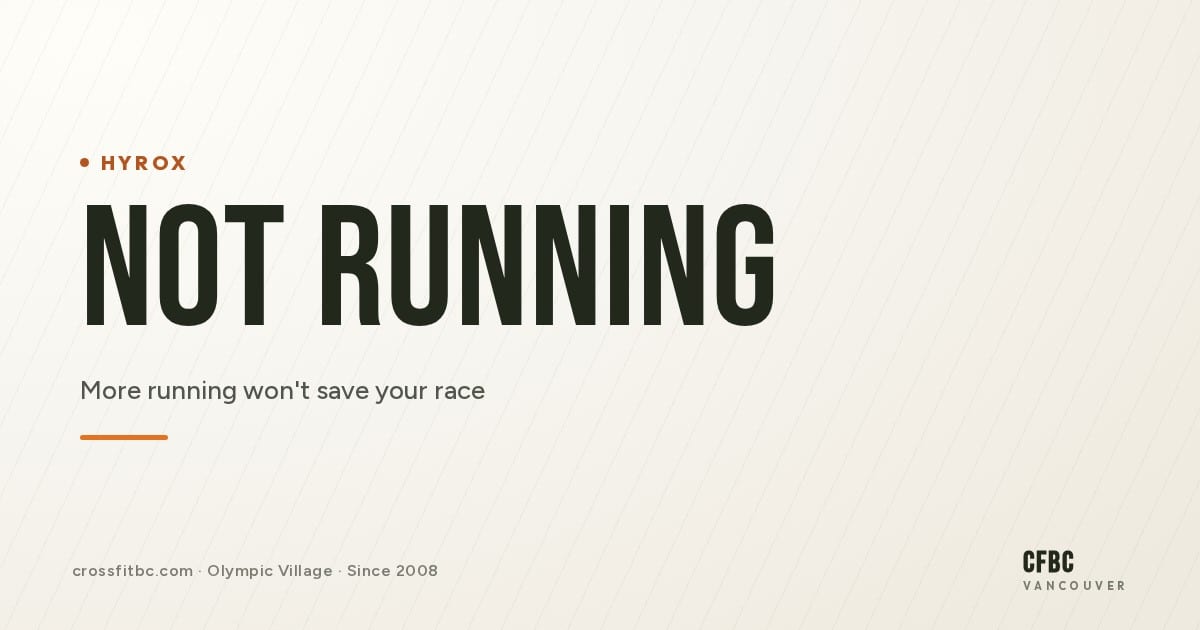 Why more running will not save your HYROX race
