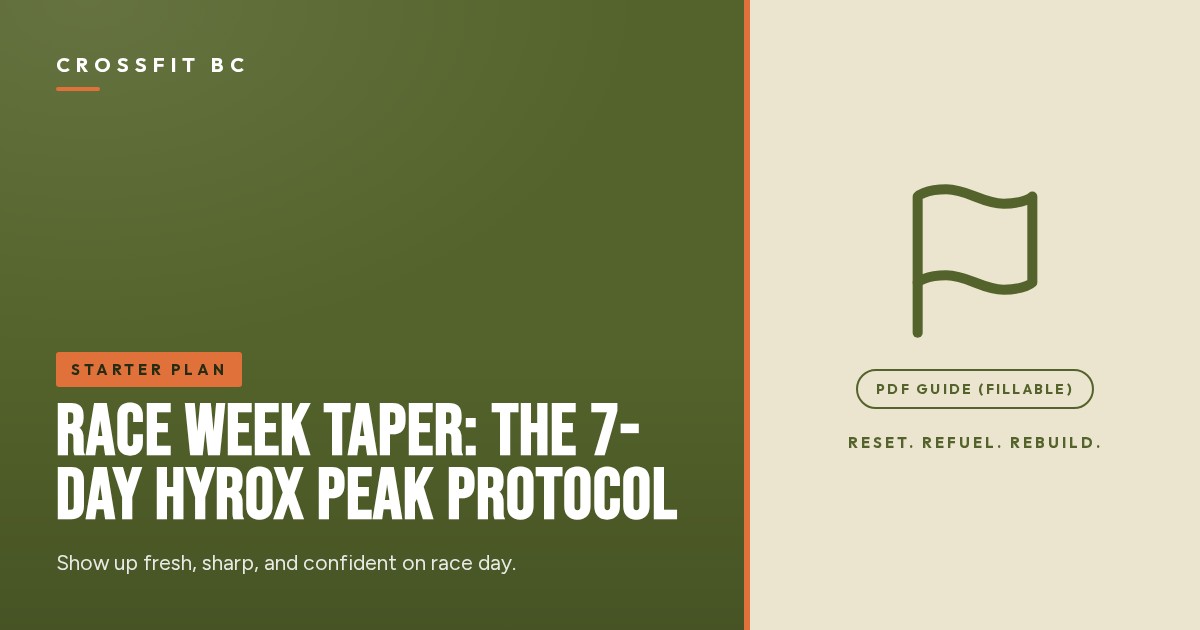 HYROX race week taper protocol guide