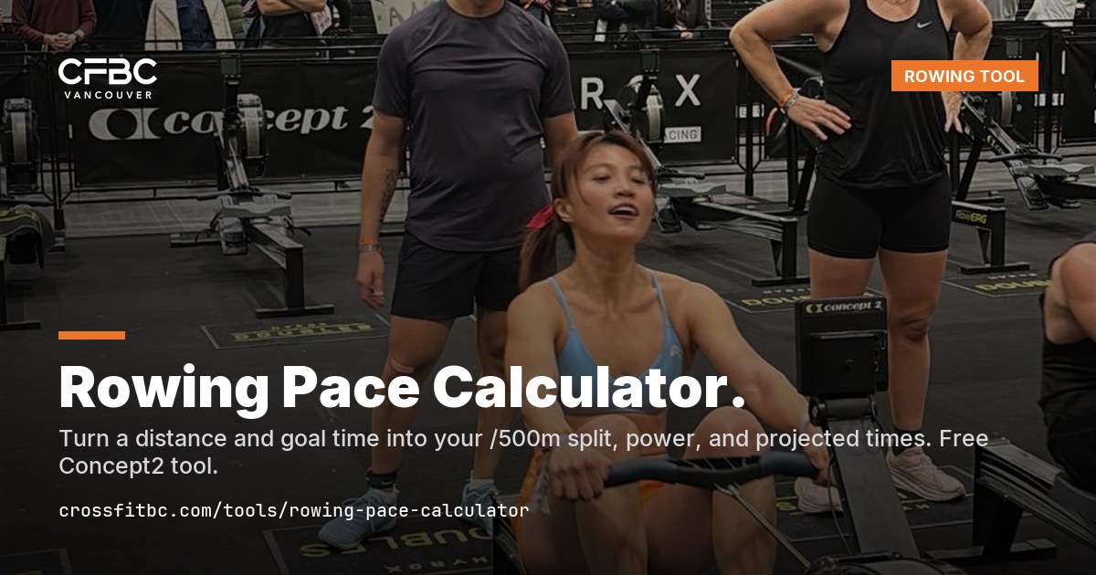 Rowing pace calculator