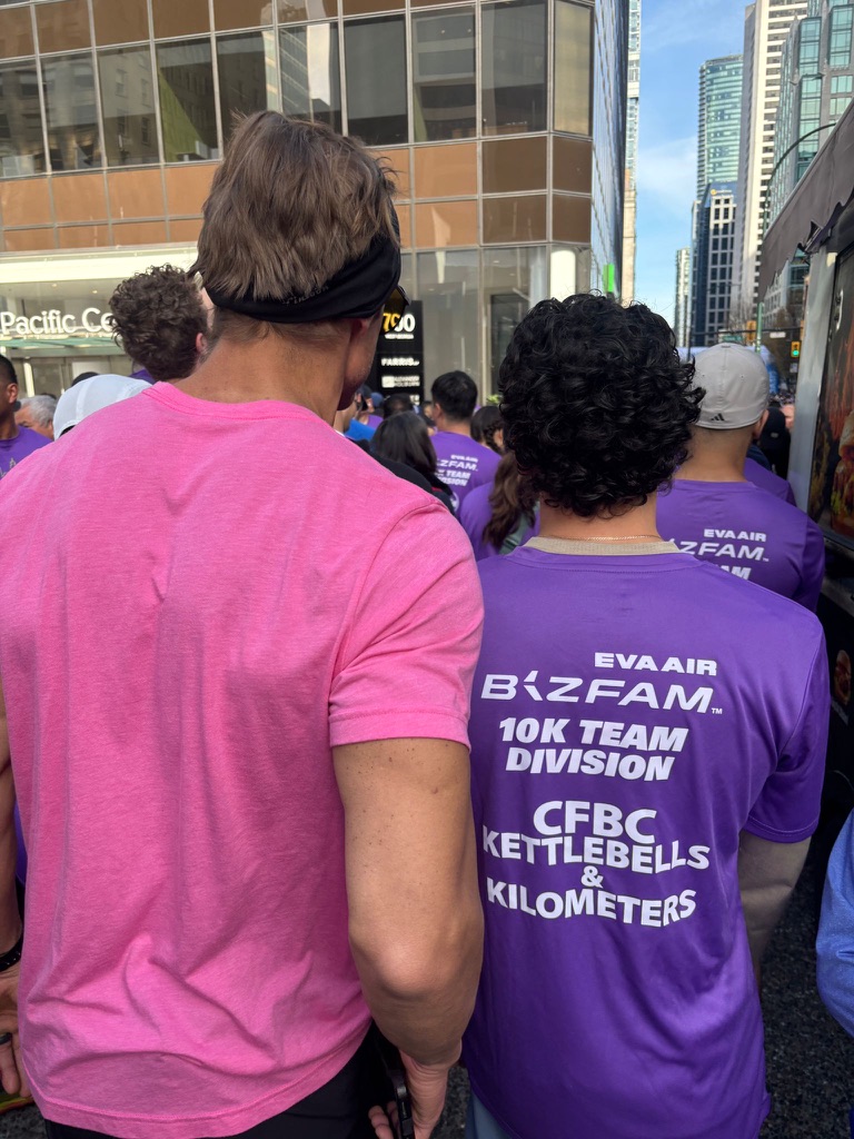 CFBC Kettlebells & Kilometers team shirts at the Sun Run